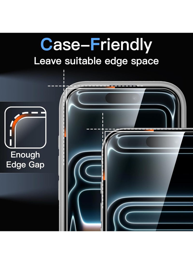 آرمور شاشة حماية زجاجية ضد الكسر و الخدوش لهاتف أبل ايفون 17 برو ماكس , شفاف - Image 5